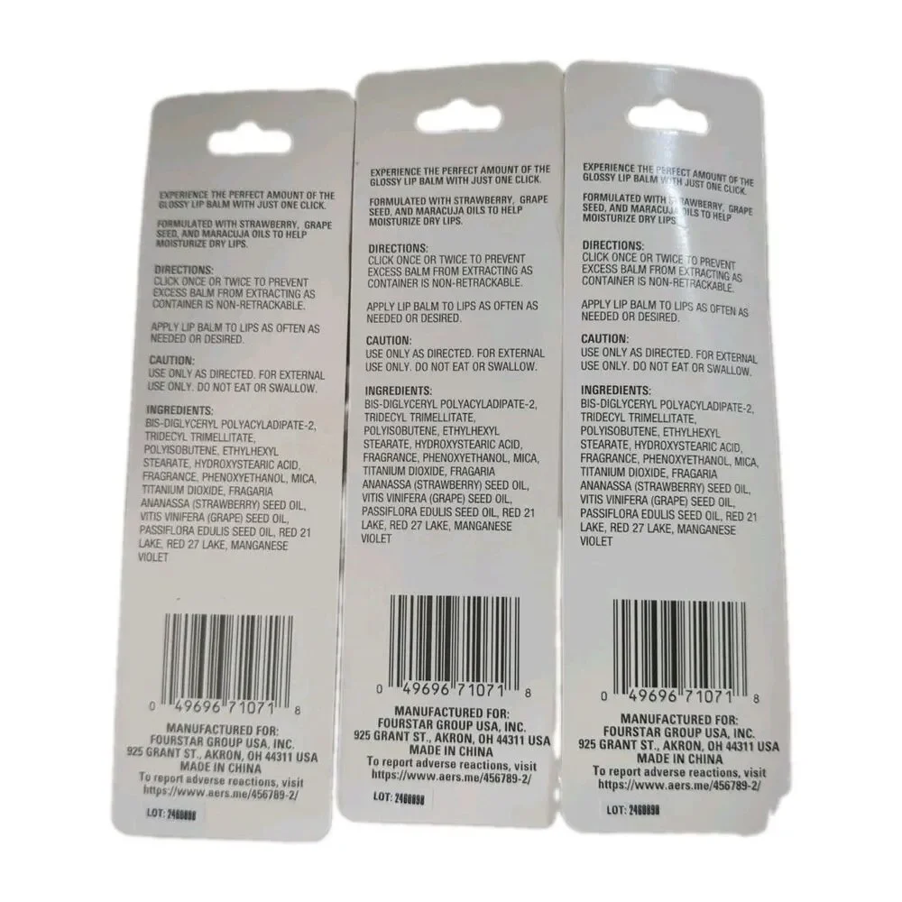 B-Pure Plumping Glossy Lip Balm - Magenta (Set of 3) - Maracuja Oil Moisturizing